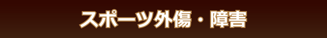 スポーツ外傷・障害・ケガ